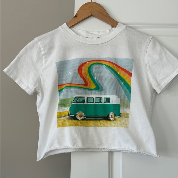 Altar'd State Volkswagen Bus on the Beach Tee Shirt Sz S w MEASUREMENTS - Picture 2 of 10